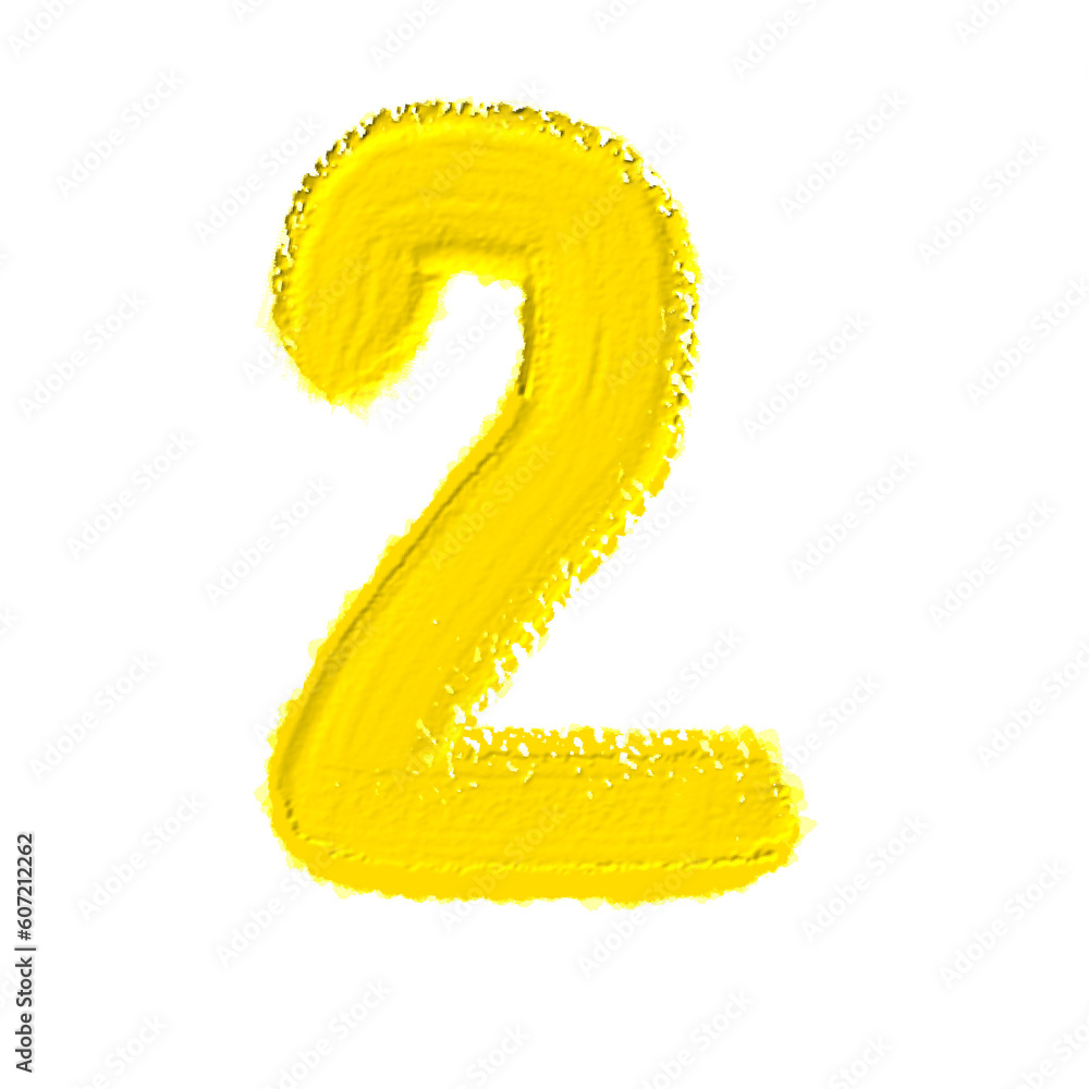 Numbers and signs yellow oil paint Numbers and signs yellow oil paint