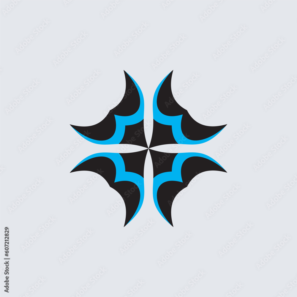 Black and blue abstract logo design
