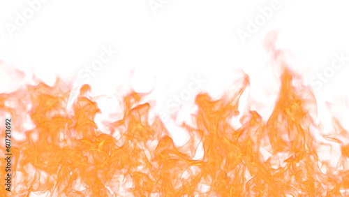 Fiery Mirage Photo realistic Fire Flames - 3D Rendering - Transparent Background
