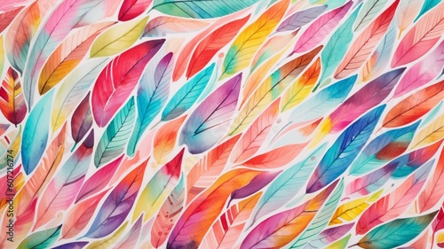 Beautiful colorful watercolor shapes at wallpaper Generative AI