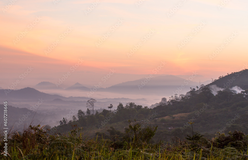 Naklejka premium morning sunrise view 