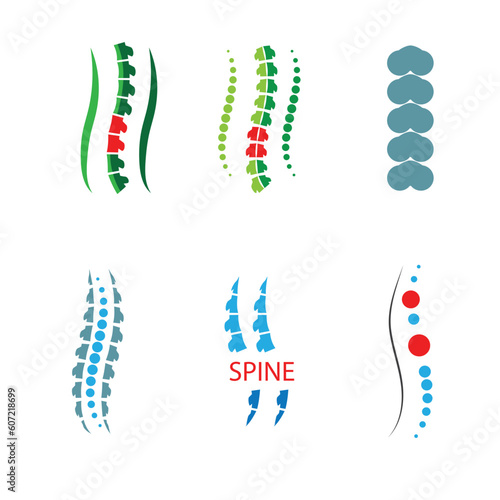 Spine diagnostics symbol logo template vector illustration design