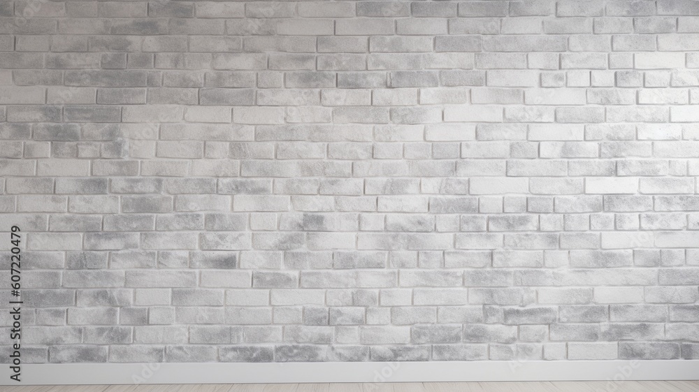 Fototapeta premium White brick wall texture background Generative AI