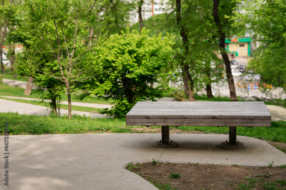 Bench in the summer park. Bench in the summer park.