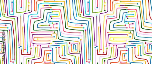 Seamless pattern. Computer circuit board.