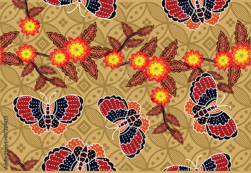 Batik Indonesian: is a technique of wax-resist dyeing applied to whole cloth, or cloth made using this technique originated from Indonesia.