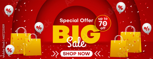 sale banner design for web or social media. vector illustration
