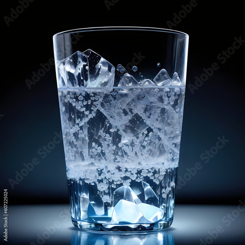 glass with ice, water, glass, drink, ice, cold, liquid, isolated, white, 