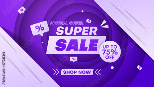 sale banner design for web or social media. vector illustration