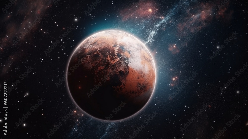 planet in space background Generative AI