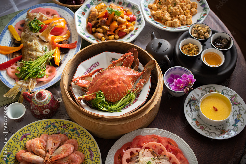 Fototapeta premium 中華料理フルコースイメージ