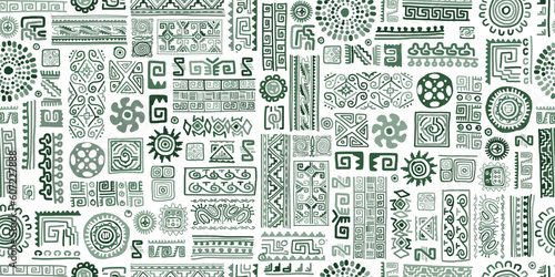 Ethnic handmade ornament, seamless pattern
