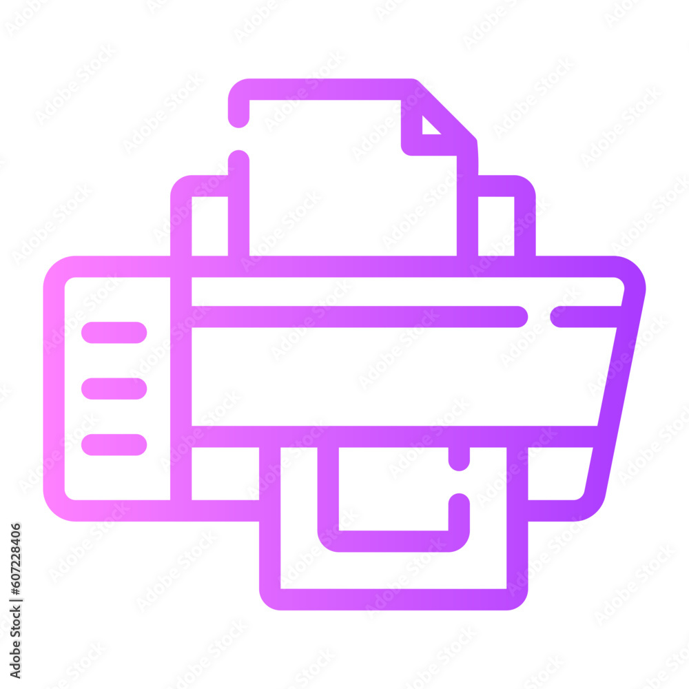 printer Line Gradient Icon