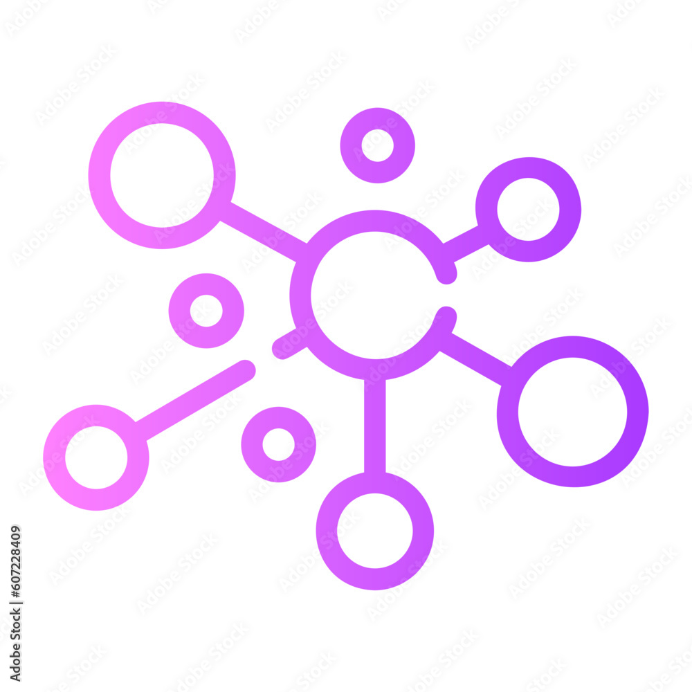 nodes Line Gradient Icon nodes Line Gradient Icon