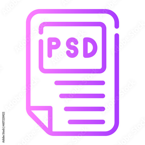 psd file Line Gradient Icon