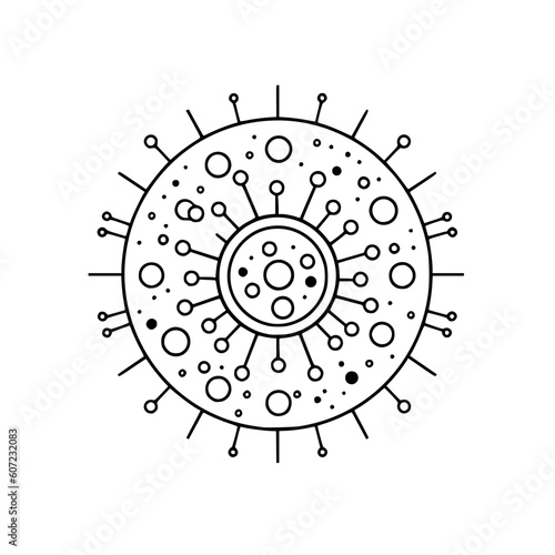 Virus vector illustration isolated on transparent background
