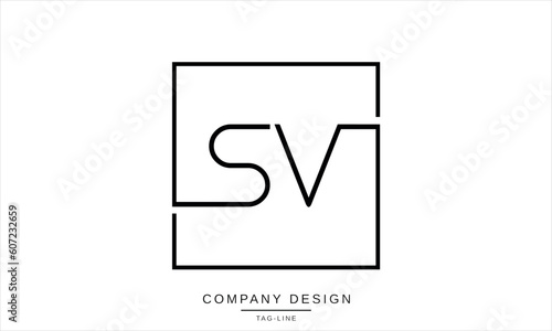 SV, VS, Abstract Letters Logo Monogram