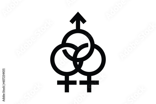 Transgender icon. Sexual concept symbol. Simple vector design editable