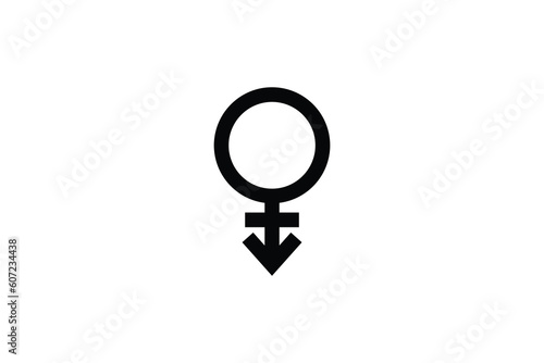 Bigender icon. Sexual concept symbol. Simple vector design editable