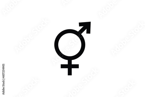 Bigender symbol. gender symbol. Simple vector design editable