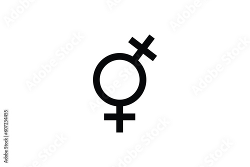Double female symbol. lesbian sign. Simple vector design editable