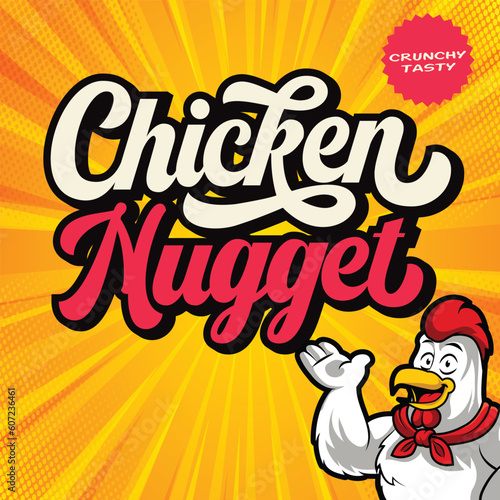 Abstract chicken restaurant logo design template