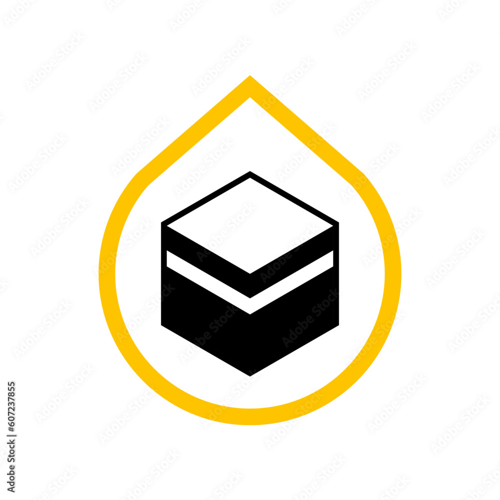 Mosque illustration, can be used as prayer symbol and qibla. Mosque illustration, can be used as prayer symbol and qibla.