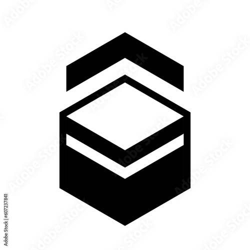 Mosque illustration, can be used as prayer symbol and qibla.