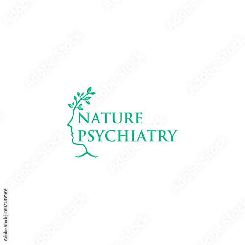 Nature Psychiatry Logo Design Vector