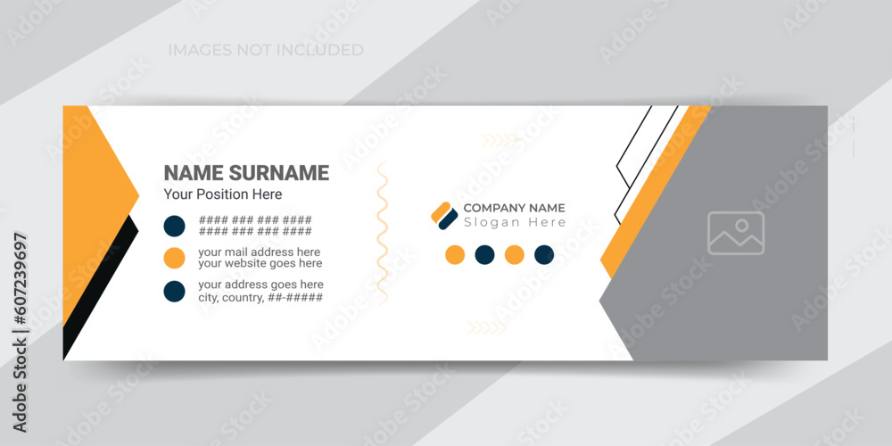 Minimal-style corporate business agency email signature or email footer template design Minimal-style corporate business agency email signature or email footer template design
