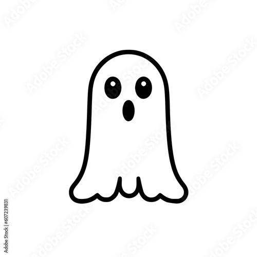 Baby ghost vector illustration isolated on transparent background