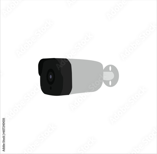Security cam, cctv video camera, street observe surveillance equipment front and side angle view. Secure guard eye and crime prevention isolated on white background.  illustration for eps 10