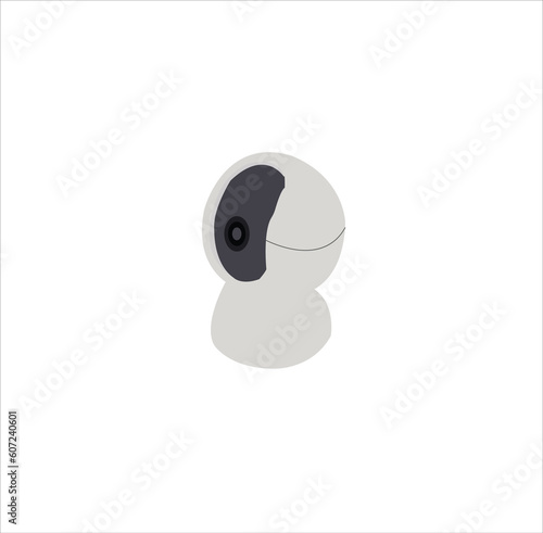 Security cam, cctv video camera, street observe surveillance equipment front and side angle view. Secure guard eye and crime prevention isolated on white background.  illustration for eps 10