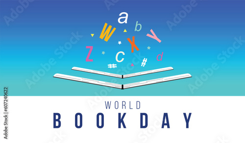 world book day illustraton vector. book day vector photo
