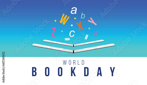 world book day illustraton vector. book day vector