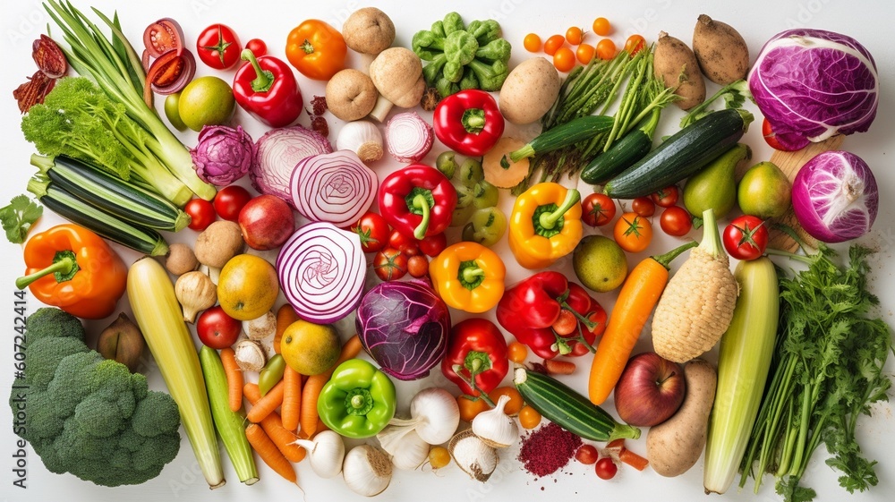 A collection of various vegetables Generative AI A collection of various vegetables Generative AI