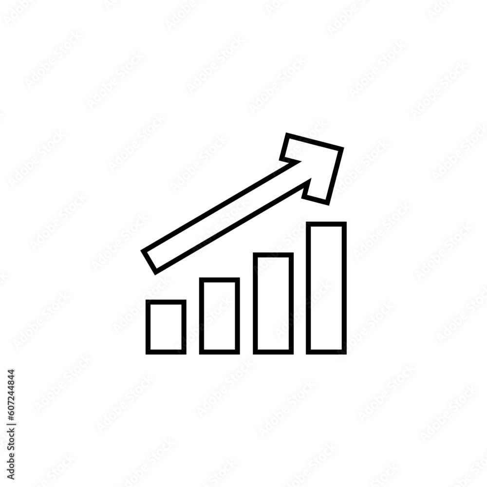 Graph line icon, chart, financial indicators logo vector Graph line icon, chart, financial indicators logo vector