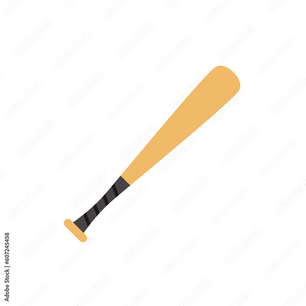 Simple baseball bat flat style, vector illustration Simple baseball bat flat style, vector illustration