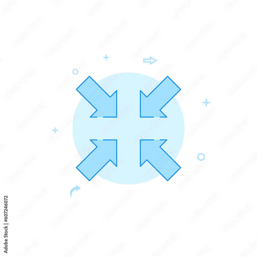 Minimize a window flat vector icon. Filled line style. Blue monochrome design. Editable stroke Minimize a window flat vector icon. Filled line style. Blue monochrome design. Editable stroke