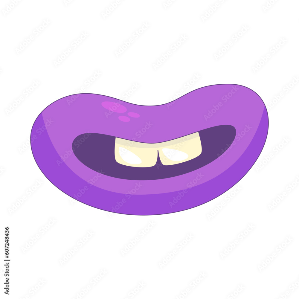 Psychedelic Mouth with Teeth smile. Cartoon Mouth for funny character. Cartoon Vector illustration Psychedelic Mouth with Teeth smile. Cartoon Mouth for funny character. Cartoon Vector illustration