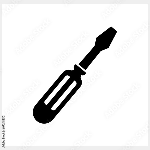 Stencil screwdriver icon Tool clipart Vector stock illustration EPS 10