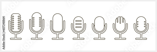 Sketch microphone icon Music clipart Vector stock illustration EPS 10