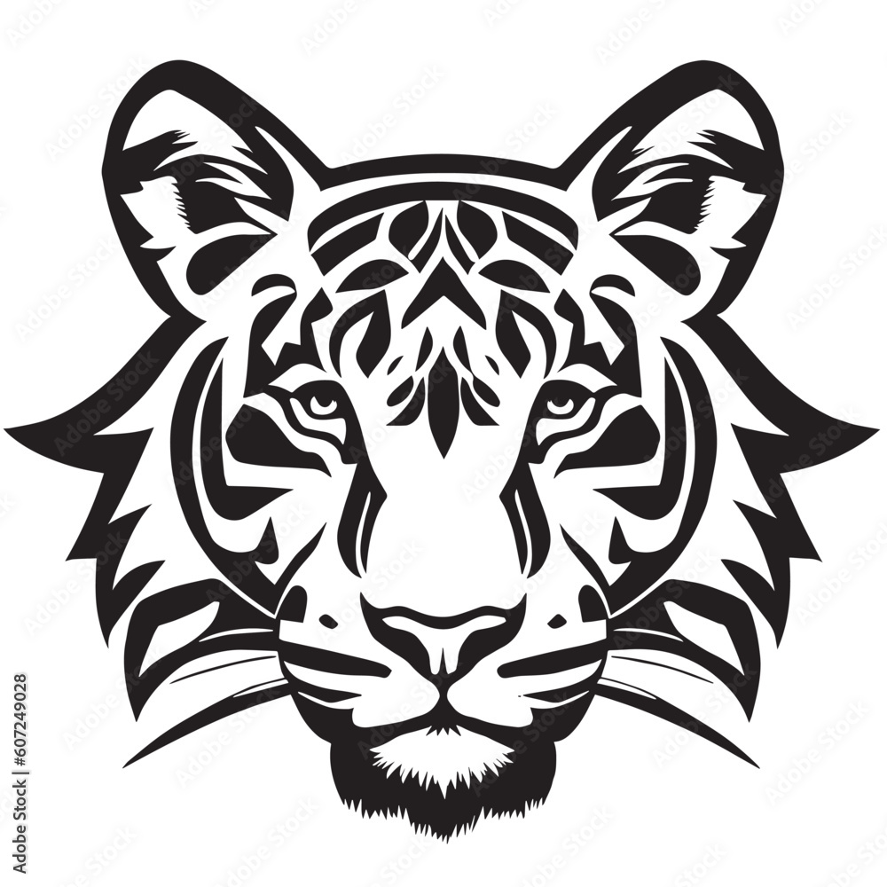Obraz premium animal head vector black and white