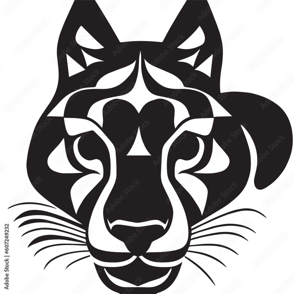 Fototapeta premium animal head vector black and white
