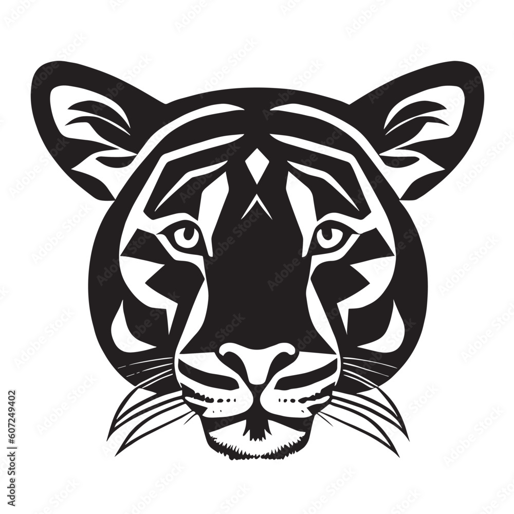 Fototapeta premium animal head vector black and white
