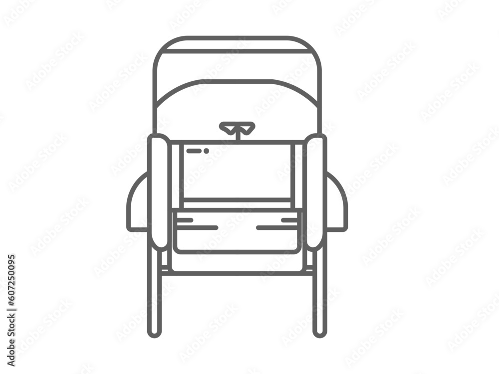 front view rickshaw icon line art front view rickshaw icon line art