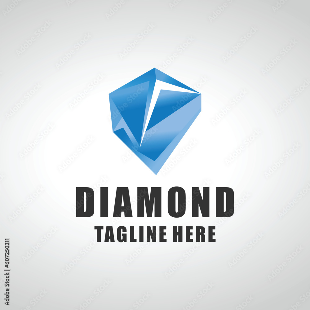 Fototapeta premium vector diamond, jewelry logo, icon isolated 
