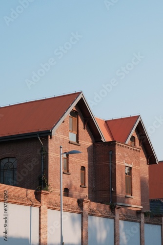Tableau sur toile Red buildings near Dongjiaominxiang, Beijing (Beijing Legation Quarter)