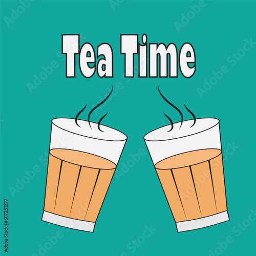 Tea also known chai, Chai vector Illustration Indian Street Food