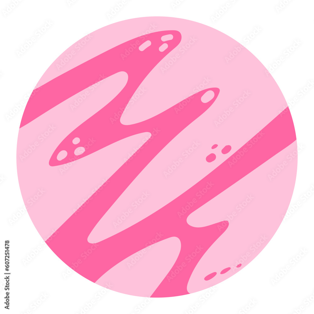 Vector illustration, cartoon planet. Isolated on a white background Vector illustration, cartoon planet. Isolated on a white background